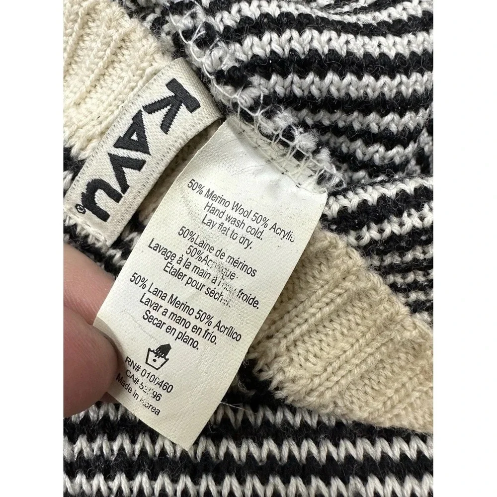 Kavu‎ Bronwyn Striped Pompom Merino Wool Blend Beanie
